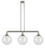 Franklin Restoration Three Light Island Pendant in Brushed Satin Nickel (405|213-SN-G204-10)