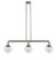 Franklin Restoration Three Light Island Pendant in Brushed Satin Nickel (405|213-SN-G204-6)