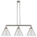 Franklin Restoration Three Light Island Pendant in Brushed Satin Nickel (405|213-SN-G42-L)