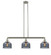 Franklin Restoration Three Light Island Pendant in Brushed Satin Nickel (405|213-SN-G73)