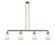 Franklin Restoration Four Light Island Pendant in Antique Brass (405|214-AB-G191)