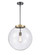 Franklin Restoration One Light Pendant in Black Antique Brass (405|221-1S-BAB-G202-16)
