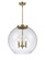 Ballston Three Light Pendant in Antique Brass (405|221-3S-AB-G124-18)