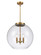 Ballston Three Light Pendant in Brushed Brass (405|221-3S-BB-G124-18)