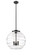 Ballston Three Light Pendant in Matte Black (405|221-3S-BK-G1213-18)
