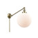 Franklin Restoration One Light Swing Arm Lamp in Antique Brass (405|237-AB-G201-12)