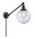 Franklin Restoration One Light Swing Arm Lamp in Matte Black (405|237-BK-G204-8)