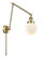 Franklin Restoration One Light Swing Arm in Antique Brass (405|238-AB-G201-6)