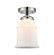 Nouveau One Light Semi-Flush Mount in Black Polished Nickel (405|284-1C-BPN-G181)