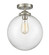Nouveau One Light Semi-Flush Mount in Brushed Satin Nickel (405|284-1C-SN-G204-10)