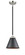 Nouveau One Light Mini Pendant in Black Polished Nickel (405|284-1S-BPN-M13-BK)