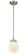 Nouveau One Light Mini Pendant in Brushed Satin Nickel (405|284-1S-SN-G201-6)