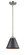 Nouveau LED Mini Pendant in Brushed Satin Nickel (405|284-1S-SN-M13-BK-LED)