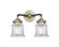 Nouveau Two Light Bath Vanity in Black Antique Brass (405|284-2W-BAB-G182S)