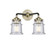 Nouveau Two Light Bath Vanity in Black Antique Brass (405|284-2W-BAB-G184S)