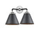 Nouveau Two Light Bath Vanity in Black Polished Nickel (405|284-2W-BPN-M13-BK)