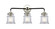 Nouveau Three Light Bath Vanity in Black Polished Nickel (405|284-3W-BPN-G182S)