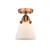 Nouveau 2 One Light Semi-Flush Mount in Antique Copper (405|288-1C-AC-G61)