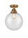 Nouveau 2 LED Semi-Flush Mount in Brushed Brass (405|288-1C-BB-G204-10-LED)