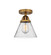 Nouveau 2 One Light Semi-Flush Mount in Brushed Brass (405|288-1C-BB-G44)