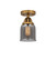 Nouveau 2 One Light Semi-Flush Mount in Brushed Brass (405|288-1C-BB-G53)
