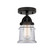 Nouveau 2 LED Semi-Flush Mount in Matte Black (405|288-1C-BK-G182S-LED)