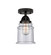 Nouveau 2 One Light Semi-Flush Mount in Matte Black (405|288-1C-BK-G184)