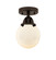 Nouveau 2 One Light Semi-Flush Mount in Oil Rubbed Bronze (405|288-1C-OB-G201-6)