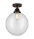 Nouveau 2 LED Semi-Flush Mount in Oil Rubbed Bronze (405|288-1C-OB-G202-12-LED)