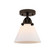 Nouveau 2 One Light Semi-Flush Mount in Oil Rubbed Bronze (405|288-1C-OB-G41)