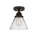 Nouveau 2 One Light Semi-Flush Mount in Oil Rubbed Bronze (405|288-1C-OB-G42)