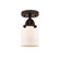 Nouveau 2 One Light Semi-Flush Mount in Oil Rubbed Bronze (405|288-1C-OB-G51)