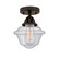Nouveau 2 One Light Semi-Flush Mount in Oil Rubbed Bronze (405|288-1C-OB-G534)