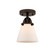 Nouveau 2 One Light Semi-Flush Mount in Oil Rubbed Bronze (405|288-1C-OB-G61)