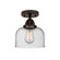 Nouveau 2 One Light Semi-Flush Mount in Oil Rubbed Bronze (405|288-1C-OB-G74)