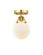 Nouveau 2 LED Semi-Flush Mount in Satin Gold (405|288-1C-SG-G201-6-LED)