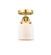 Nouveau 2 One Light Semi-Flush Mount in Satin Gold (405|288-1C-SG-G51)