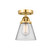 Nouveau 2 One Light Semi-Flush Mount in Satin Gold (405|288-1C-SG-G62)