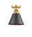 Nouveau 2 One Light Semi-Flush Mount in Satin Gold (405|288-1C-SG-M13-BK)