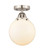 Nouveau 2 LED Semi-Flush Mount in Brushed Satin Nickel (405|288-1C-SN-G201-8-LED)