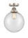 Nouveau 2 One Light Semi-Flush Mount in Brushed Satin Nickel (405|288-1C-SN-G204-10)