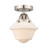 Nouveau 2 One Light Semi-Flush Mount in Brushed Satin Nickel (405|288-1C-SN-G531)
