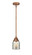 Nouveau 2 One Light Mini Pendant in Antique Copper (405|288-1S-AC-G58)