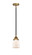 Nouveau 2 One Light Mini Pendant in Black Antique Brass (405|288-1S-BAB-G51)
