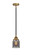 Nouveau 2 One Light Mini Pendant in Black Antique Brass (405|288-1S-BAB-G53)