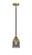 Nouveau 2 LED Mini Pendant in Black Antique Brass (405|288-1S-BAB-G53-LED)