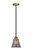 Nouveau 2 One Light Mini Pendant in Black Antique Brass (405|288-1S-BAB-G63)