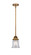 Nouveau 2 LED Mini Pendant in Brushed Brass (405|288-1S-BB-G182S-LED)