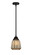 Nouveau 2 One Light Mini Pendant in Matte Black (405|288-1S-BK-G146)