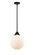 Nouveau 2 One Light Mini Pendant in Matte Black (405|288-1S-BK-G201-10)